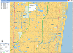 Pompano Beach Wall Map Basic Style 2026
